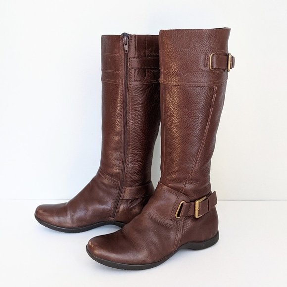 Ecco Hancock Leather Zip Up Winter Boots - Picture 2 of 11